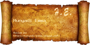 Hunyadi Emma névjegykártya