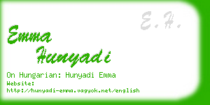 emma hunyadi business card